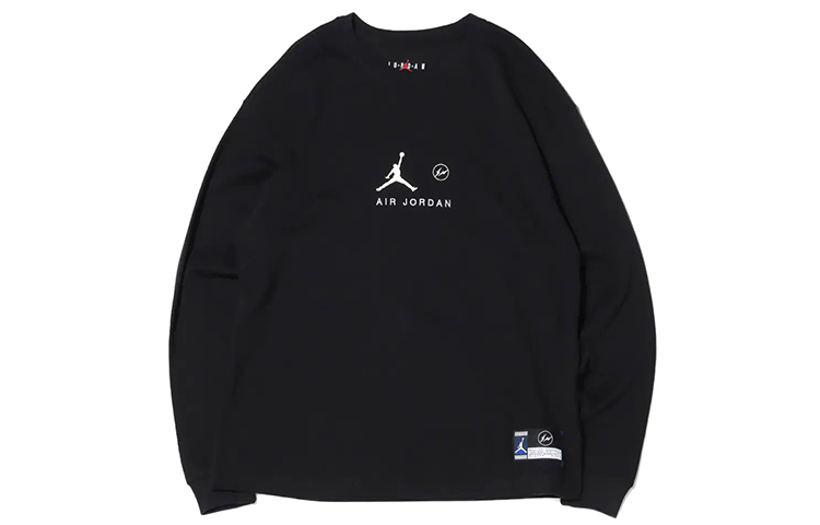 Order ジョーダン x フラグメント クルーネック 長袖 Tシャツ ブラック (アジア版) DA2982-010