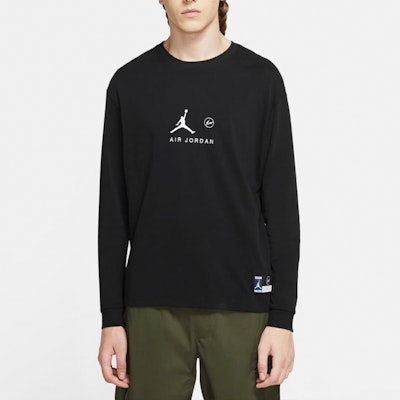 ジョーダン x フラグメント クルーネック 長袖 Tシャツ ブラック (アジア版) DA2982-010 Lookbook ジョーダン x フラグメント クルーネック 長袖 Tシャツ ブラック (アジア版) DA2982-010