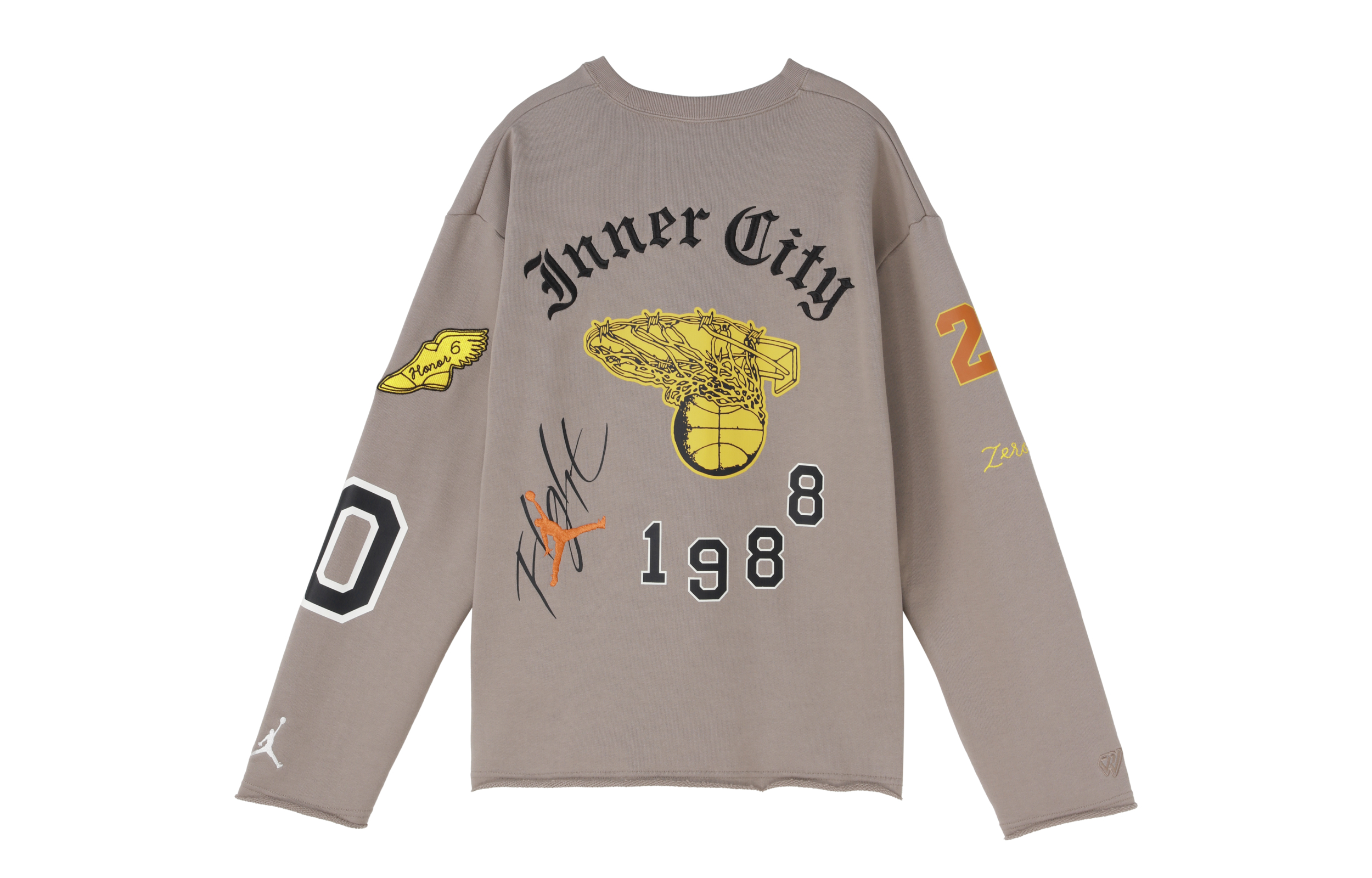 Lookbook Jordan x HTG SS23 Baju Sejuk Sulam Longgar Kelabu (Eksklusif Asia) DX6240-087