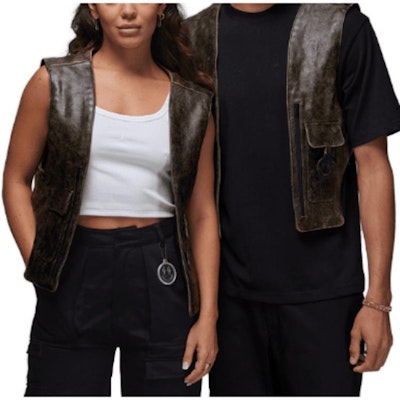 Jordan x J Balvin FW23 口袋設計皮革背心棕色 男女款 亞洲版 FJ6134-010 Shop Jordan x J Balvin FW23 口袋設計皮革背心棕色 男女款 亞洲版 FJ6134-010