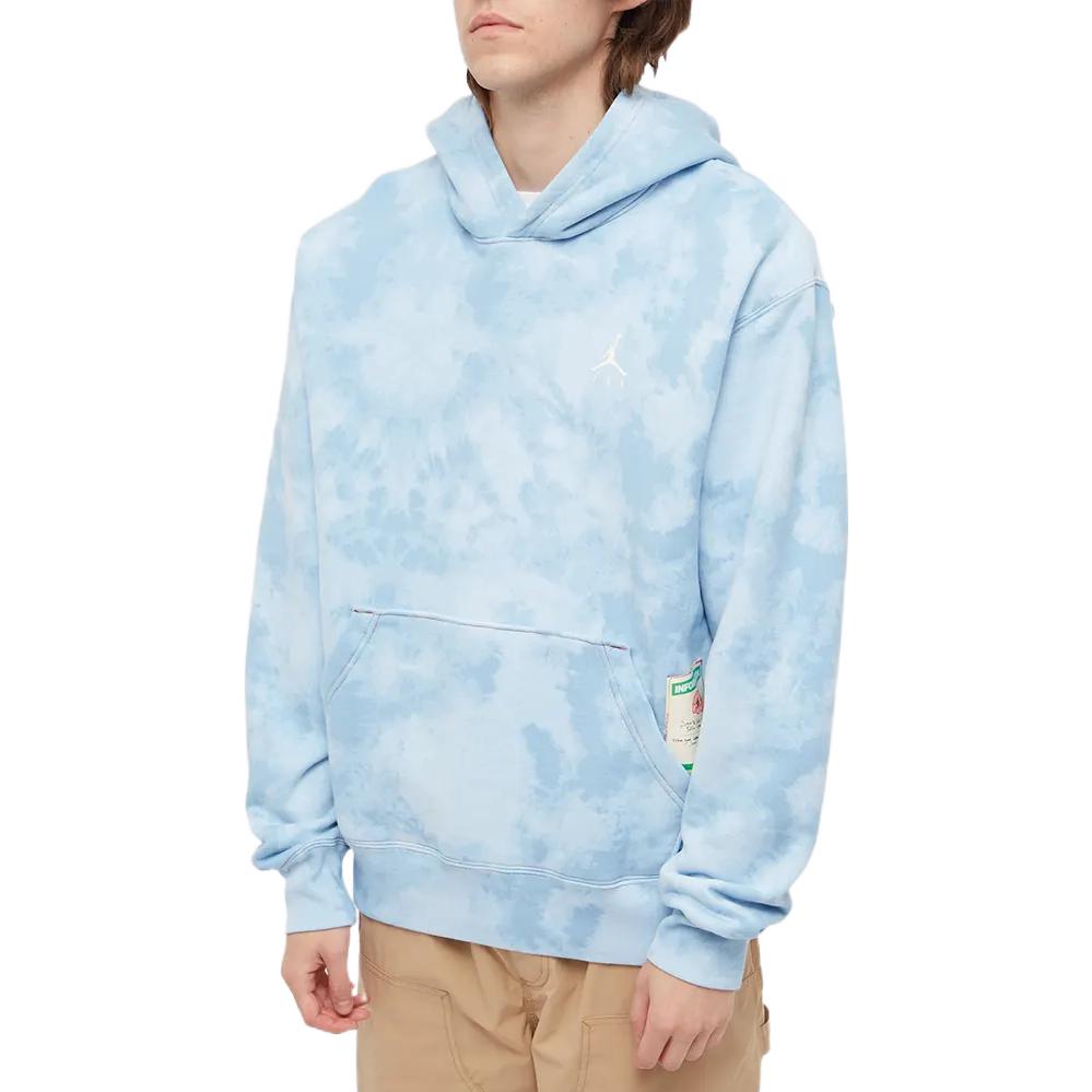 Lookbook Jordan x J Balvin Tie-Dye Logo Embroidered Hoodie Blue Menswear. DR2958-447