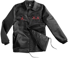 Jordan x KAWS Coaches Embroidered Button-Up Long Sleeve Jacket Black . 884484-010 Jordan x KAWS Coaches Embroidered Button-Up Long Sleeve Jacket Black . 884484-010