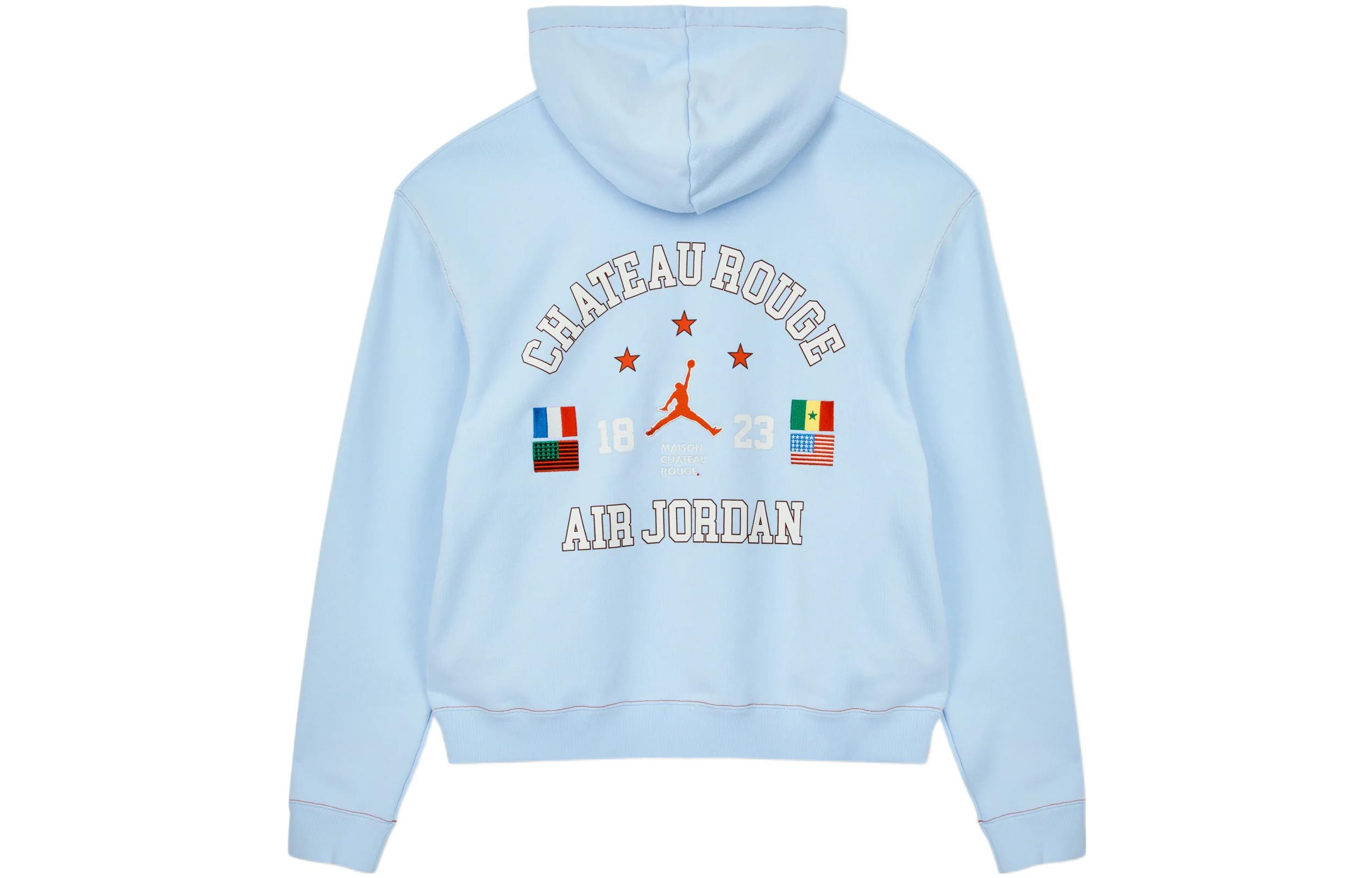 Jordan Maison Chateau Rouge Hoodie French Terry Letter Print Blue (Asia Exclusive) DJ9773-447