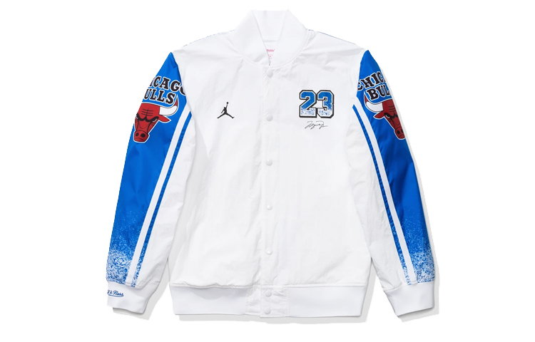 Jordan Mitchell & Ness Unisex White Sublimated Graphic Jacket CW0884-100 圖 3