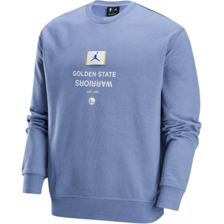 Jordan NBA Courtside Golden State Warriors Pullover Crewneck Sweatshirt Grey FV8348-493