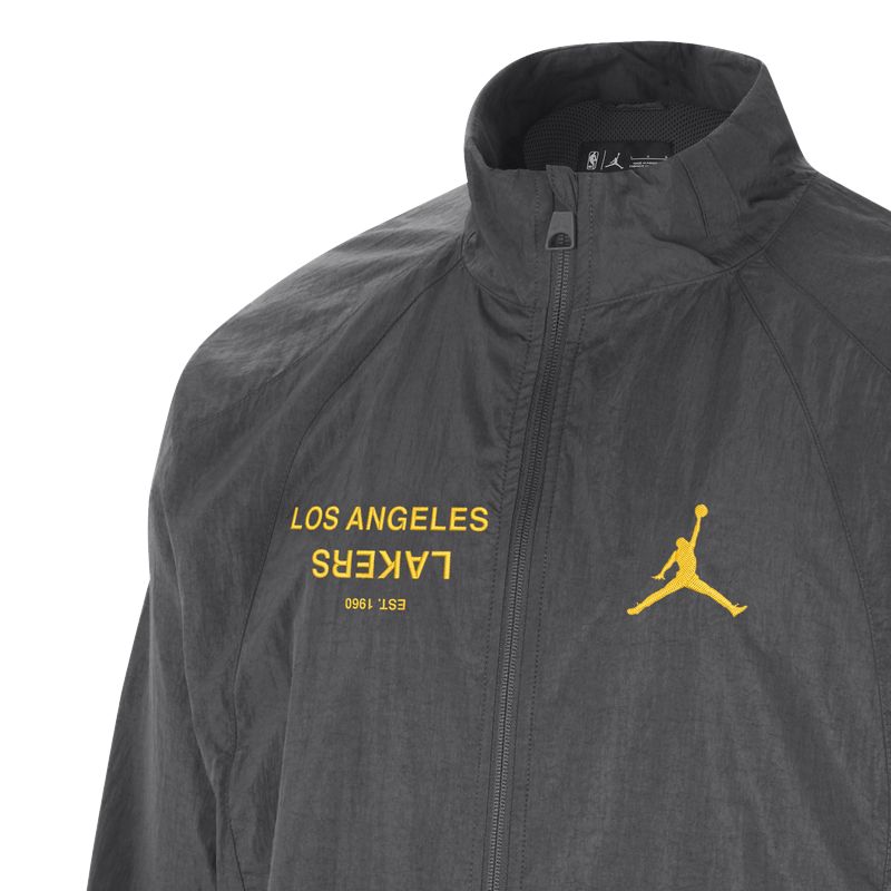 Purchase 乔丹联名NBA湖人队标志灰色/烟紫色男士拉链夹克 FV8193-254
