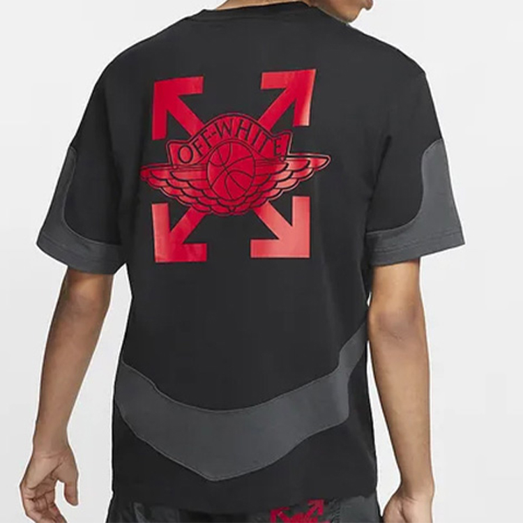 Purchase 乔丹 x OFF-WHITE 背标T恤 亚洲版 黑色 CV0657-010