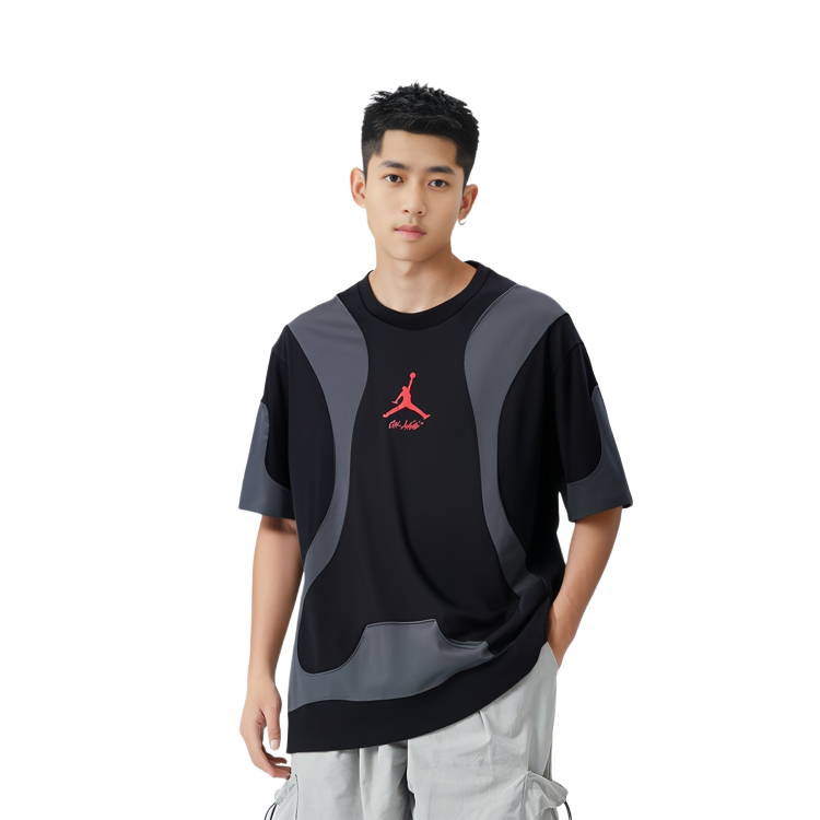 Sizing 乔丹 x OFF-WHITE 背标T恤 亚洲版 黑色 CV0657-010