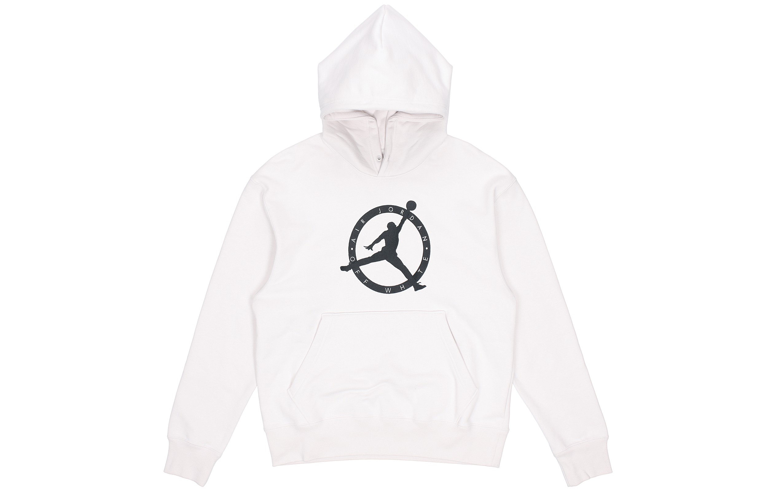 Jordan Off-White Logo Embroidered Fleece Hoodie Winter White (Asia Edition) DM0060-054