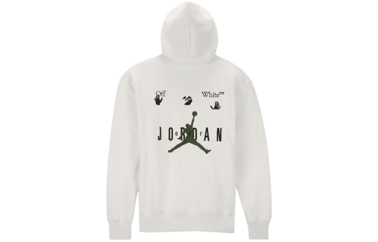 Jordan Off-White White Hoodie - Comfortable Fleece Long Sleeve DM0059-054