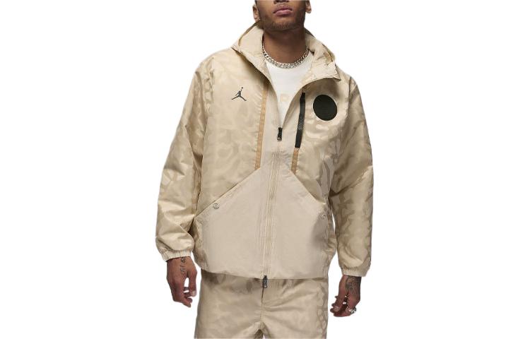 Jordan PSG Allover Logo Hoodie Jacket Khaki DZ2907-126