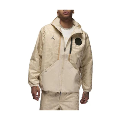 Jordan PSG Allover Logo Hoodie Jacket Khaki DZ2907-126