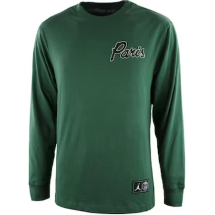 Jordan PSG Letter Print Pullover Hoodie Noble Green () DB6513-333