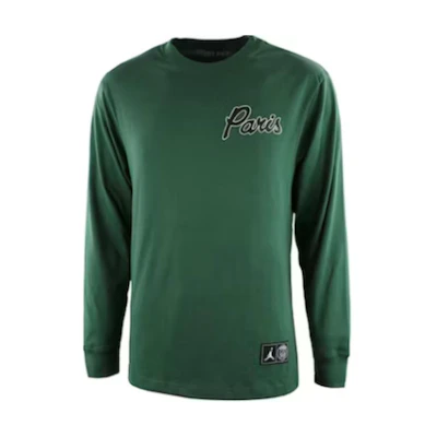 Jordan PSG Letter Print Pullover Hoodie Noble Green () DB6513-333