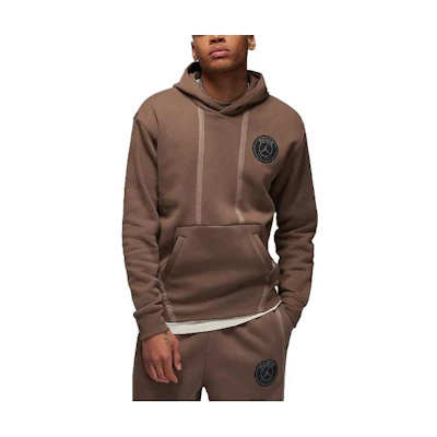 Jordan PSG Logo Hoodie Brown Long Sleeve DZ2923-274