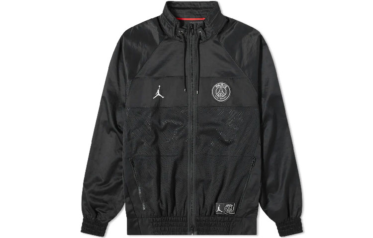 Buy Jordan x PSG Jaket Hitam Lengan Panjang Berkerah Ritsleting. BQ8369-010