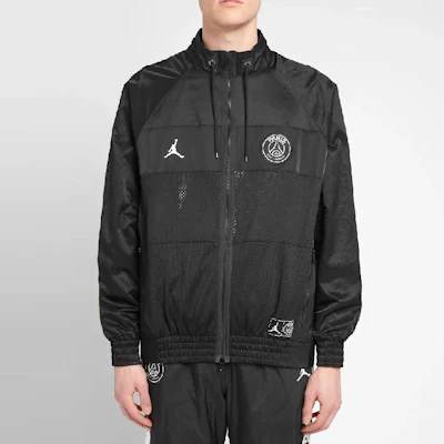 Jordan x PSG Jaket Hitam Lengan Panjang Berkerah Ritsleting. BQ8369-010 Purchase Jordan x PSG Jaket Hitam Lengan Panjang Berkerah Ritsleting. BQ8369-010