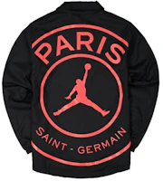 Jordan x PSG Collaboration Black Casual Sports Polo Jacket BQ4213-011 Jordan x PSG Collaboration Black Casual Sports Polo Jacket BQ4213-011