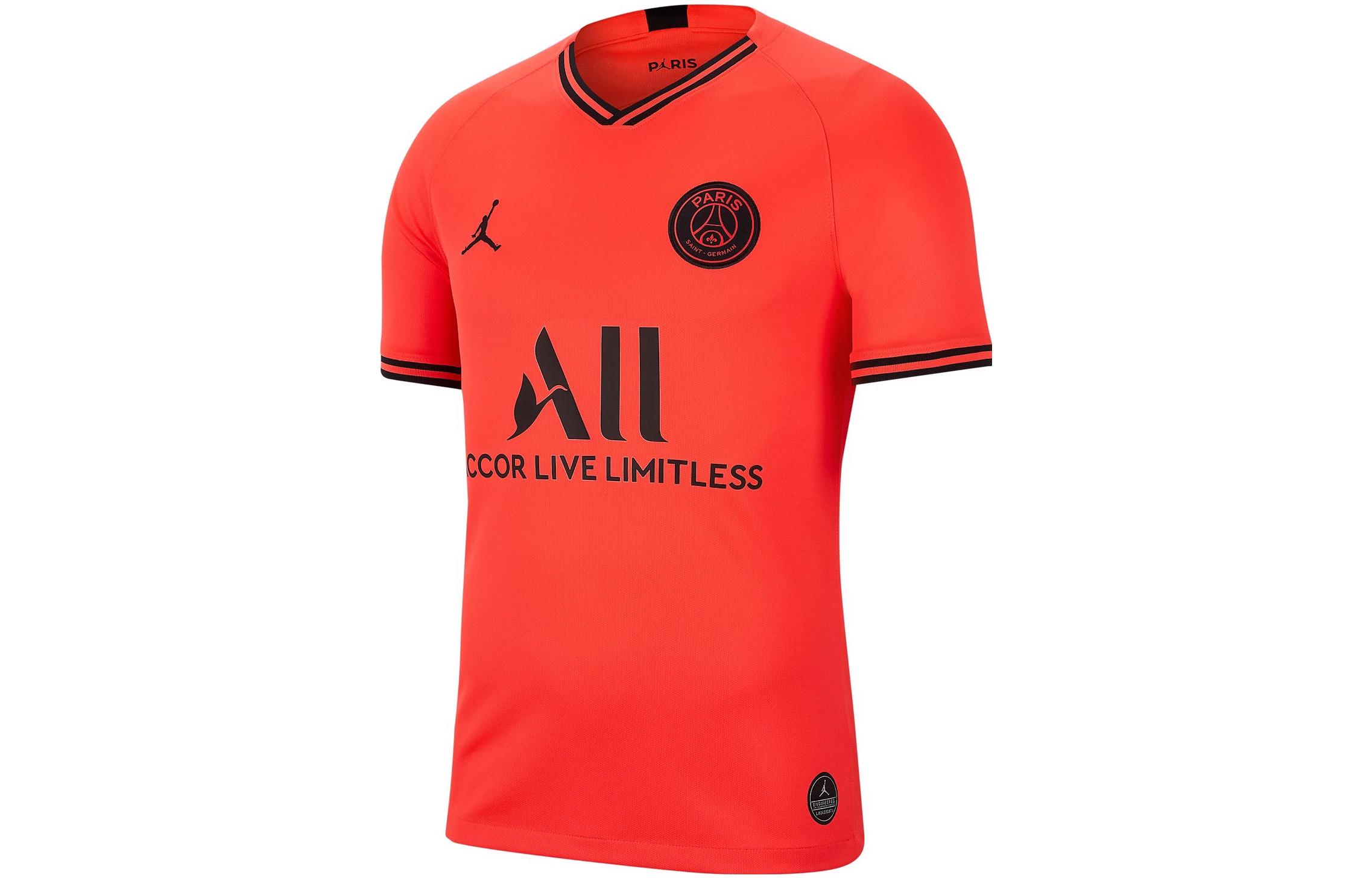 Jordan x PSG Collaboration V-Neck Number Print Short-Sleeve Soccer Jersey Men DB2598-613