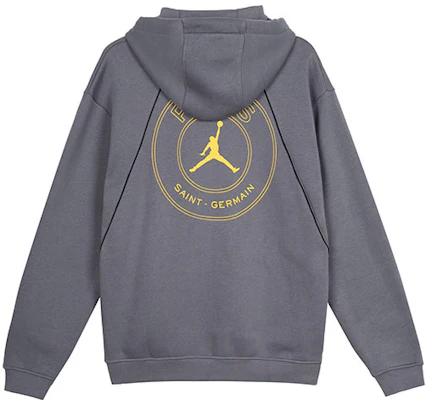 Hoodie Grafik Emas Jordan x PSG Kolaborasi Kelabu Graphite Muda DV0612-014 Lookbook Hoodie Grafik Emas Jordan x PSG Kolaborasi Kelabu Graphite Muda DV0612-014