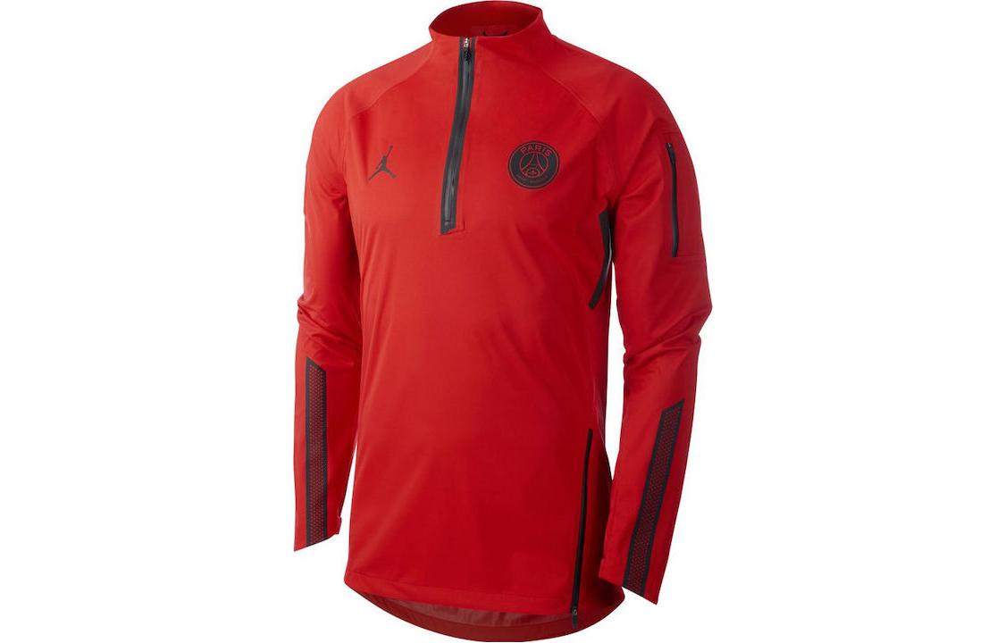 Jordan x PSG Logo Long Sleeve Player Edition Soccer Jersey Red () AJ2392-661
