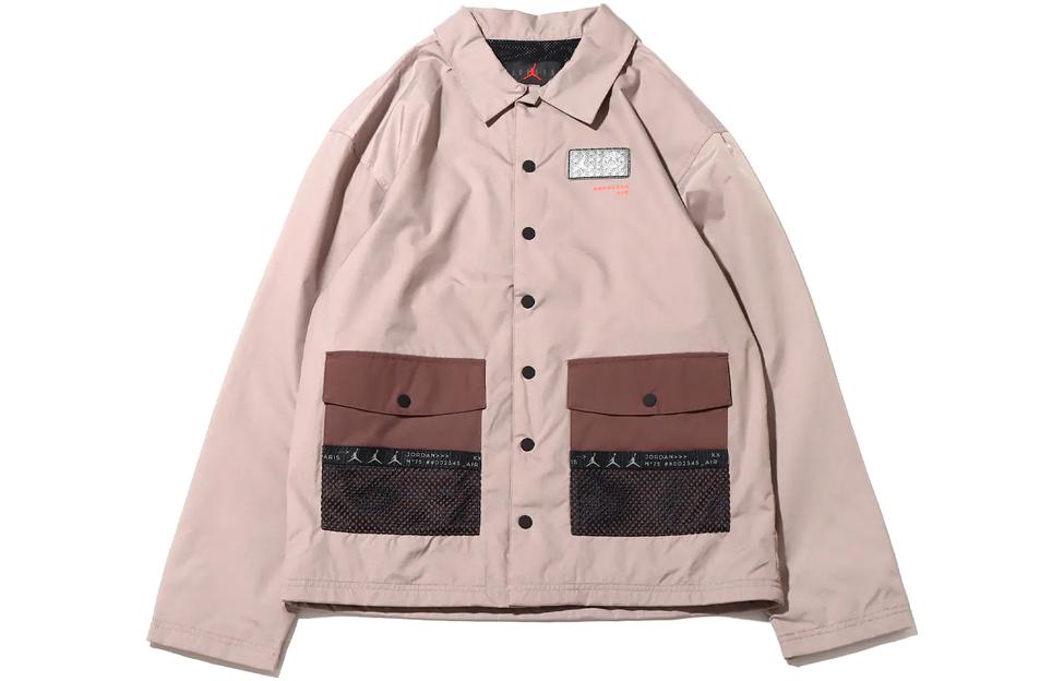 Order Jordan x PSG Logo Patch Utility Jacket Brown Workwear Style DM3105-010