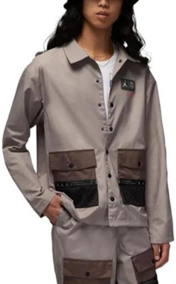 Jordan x PSG Logo Patch Utility Jacket Brown Workwear Style DM3105-010 Shop Jordan x PSG Logo Patch Utility Jacket Brown Workwear Style DM3105-010