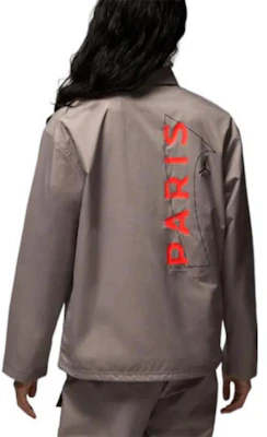 Jordan x PSG Logo Patch Utility Jacket Brown Workwear Style DM3105-010 Purchase Jordan x PSG Logo Patch Utility Jacket Brown Workwear Style DM3105-010