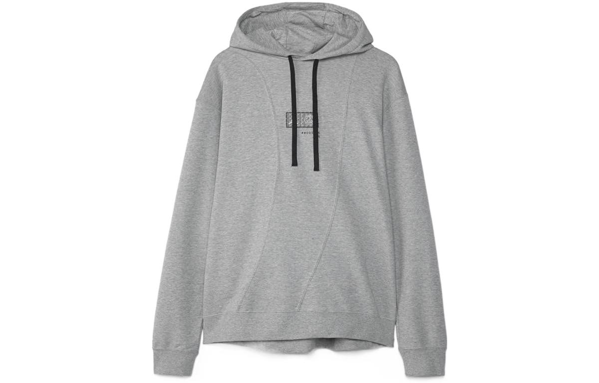 Jordan PSG Logo Printed Fleece Hoodie Gray Long Sleeve Pullover DM3096-063