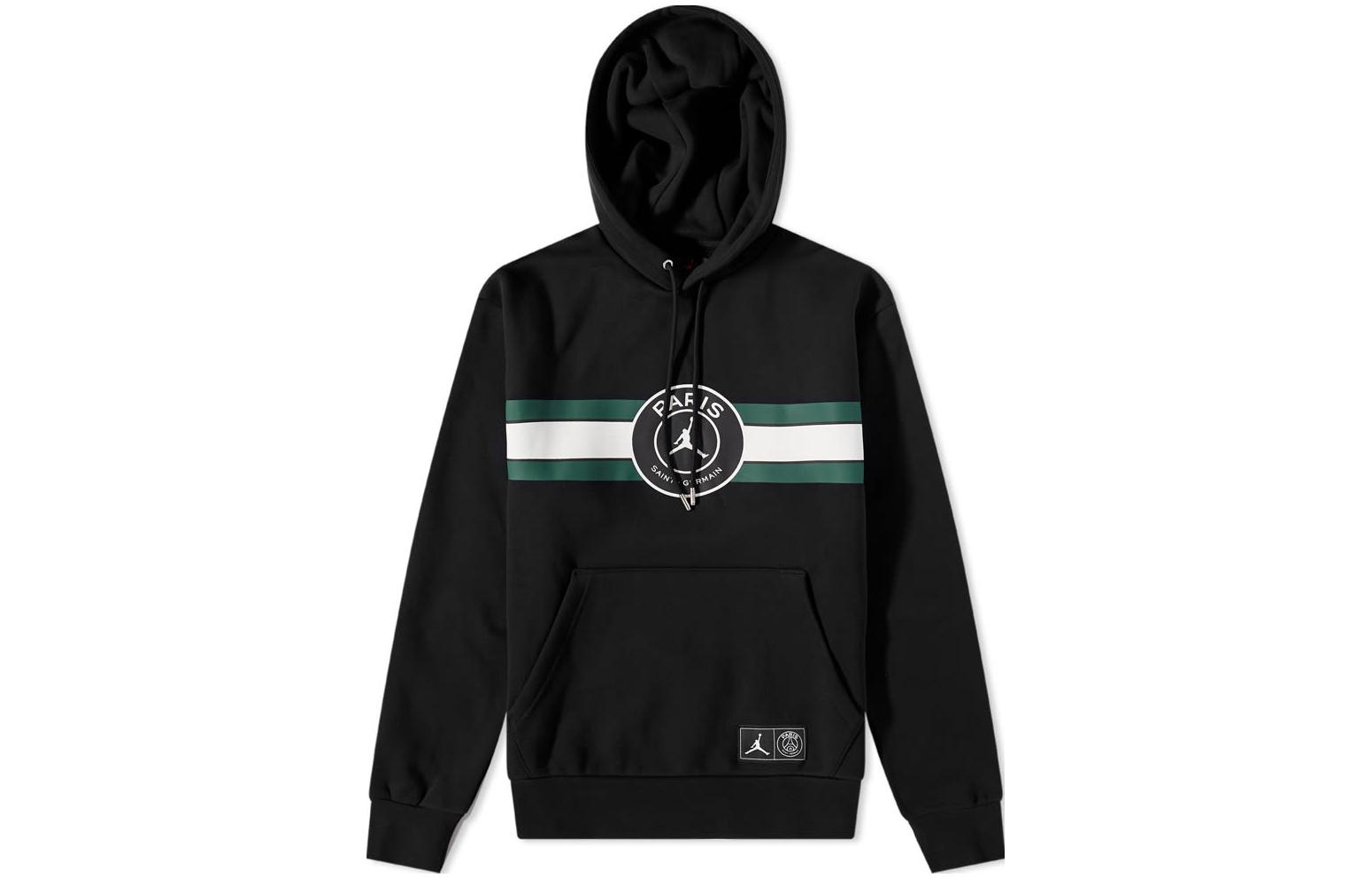 Jordan PSG Paris Logo Pullover Sweatshirt Black Edition DJ3928-010