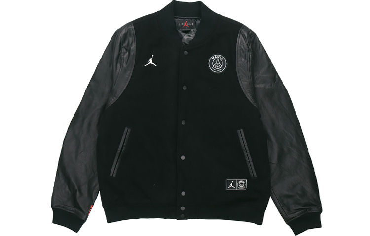 Jordan x PSG Paris Saint-Germain Letterman Bomber Jacket Black () BQ8364-010
