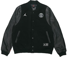 Jordan x PSG Paris Saint-Germain Letterman Bomber Jacket Black () BQ8364-010 Jordan x PSG Paris Saint-Germain Letterman Bomber Jacket Black () BQ8364-010