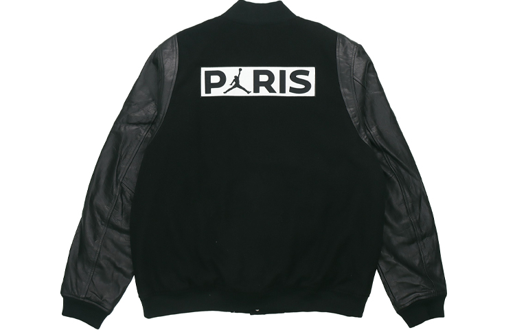 Lookbook 조던 x PSG 파리 생제르맹 레터맨 봄버 재킷 블랙 BQ8364-010