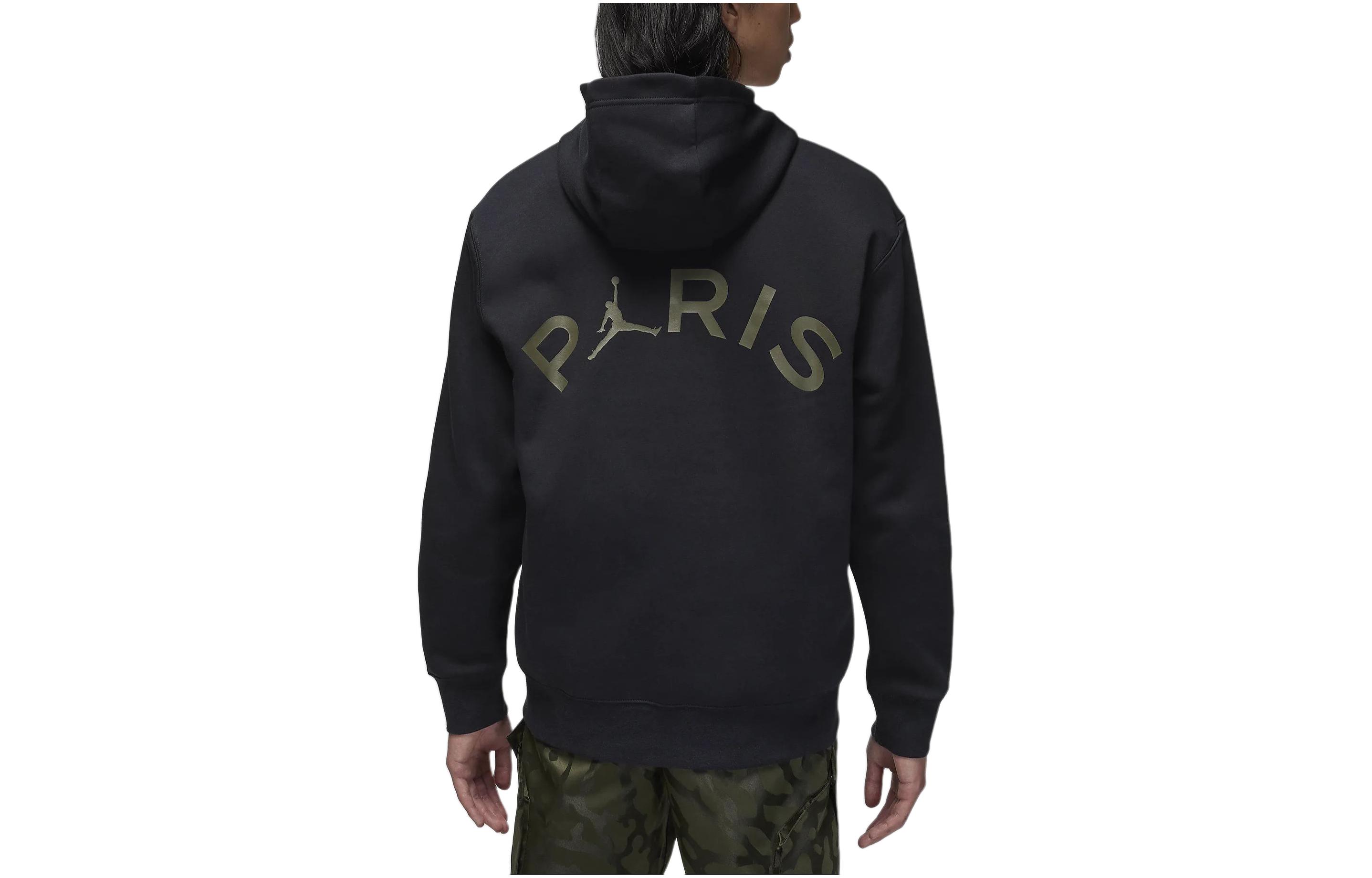 Lookbook Jordan x PSG Paris Saint-Germain Strike Hoodie Hitam SS24 Pullover FN5327-010