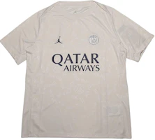 Jordan x PSG Pre-Match Jersey Dri-FIT 24/25 Beige Football Shirt HJ2987-030 Jordan x PSG Pre-Match Jersey Dri-FIT 24/25 Beige Football Shirt HJ2987-030