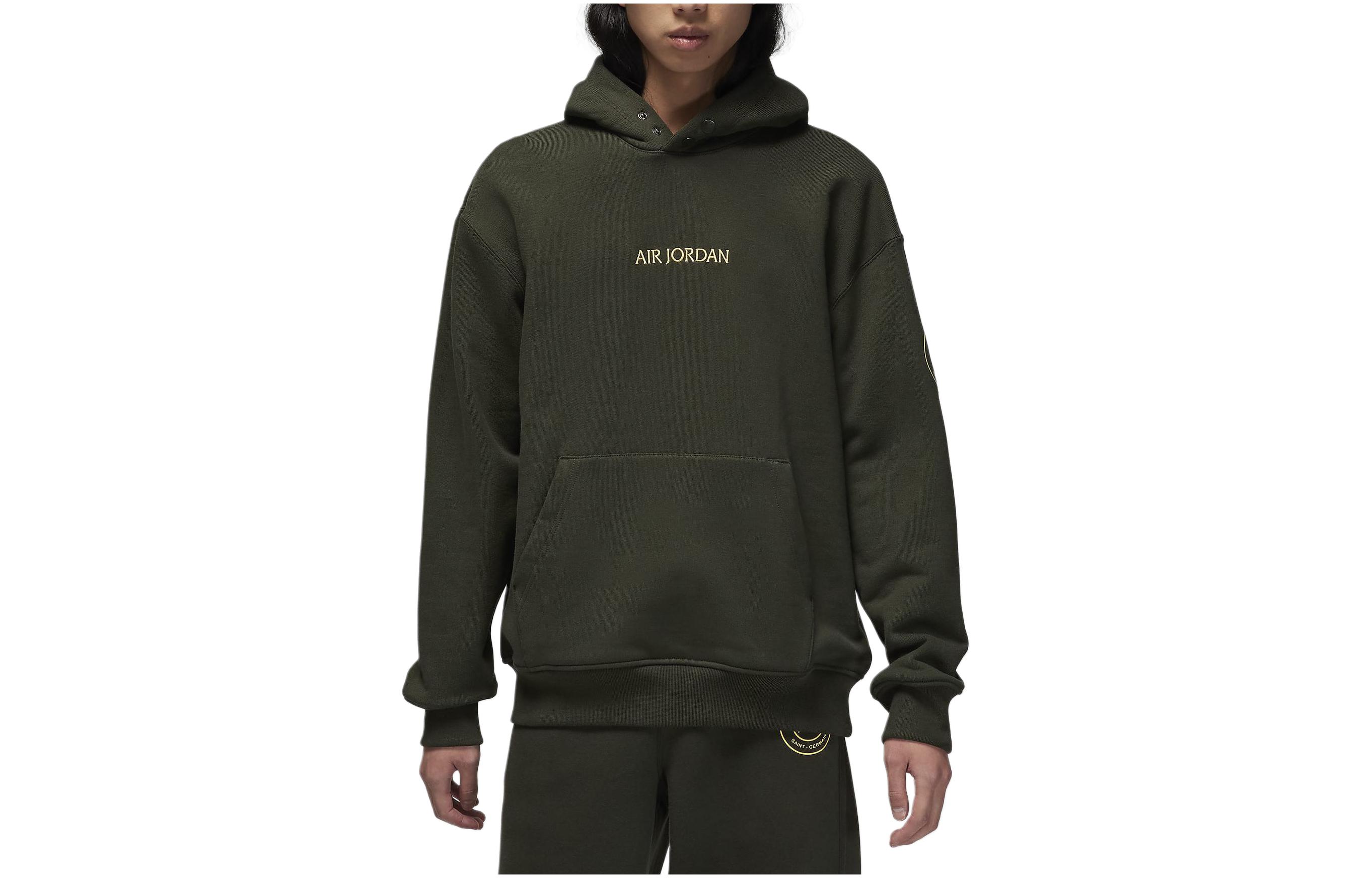 Jordan PSG SS24 PSG Hoodie Olive Green Casual Long Sleeve FN5325-355