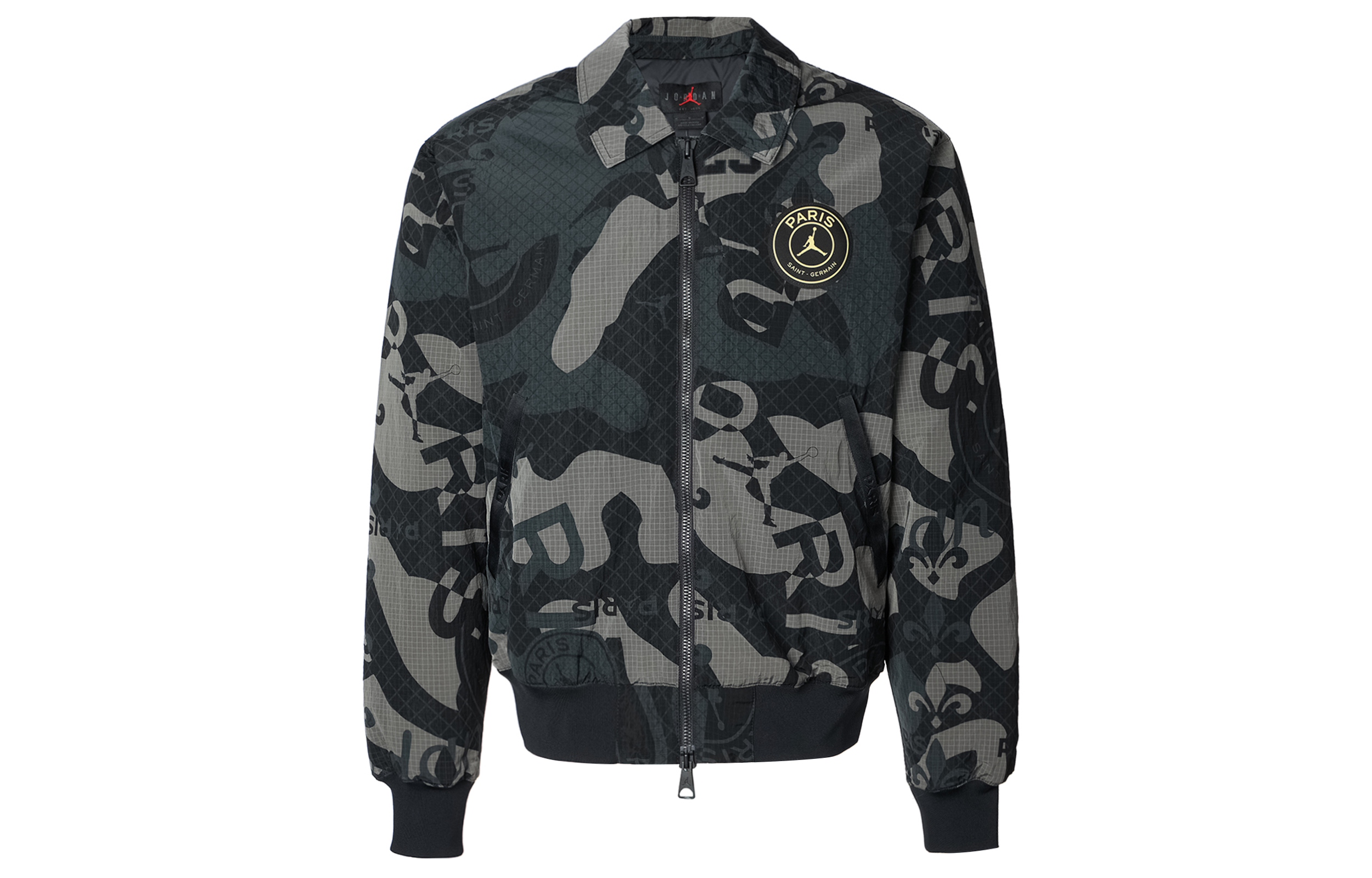 Jordan PSG SS24 PSG Monogram Jacket Black  Long Sleeve FN5321-010