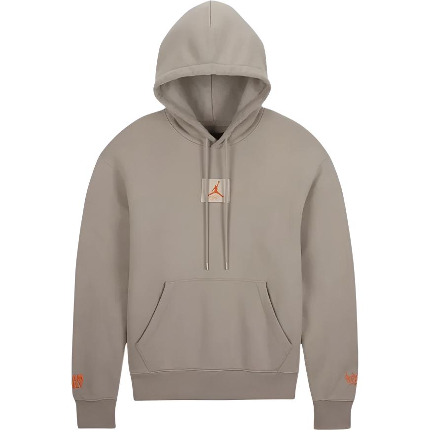 Jordan Shelflife Logo Print Pullover Hoodie Beige Collaboration DV6997-016