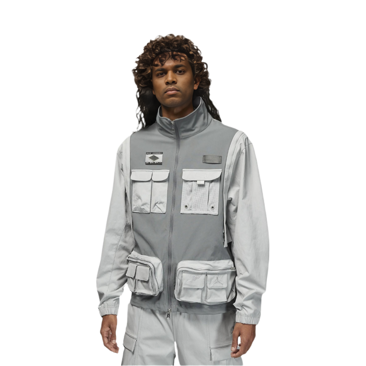 Details for 조던 x SoleFly 협업 탈부착 유틸리티 자켓 애쉬 그레이 (아시아 한정). DV7516-077