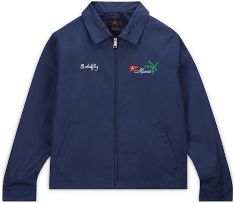 Jordan x SoleFly 聯名刺繡拉鍊外套 男款 藍色 亞洲限定版 FQ3805-410 Lookbook Jordan x SoleFly 聯名刺繡拉鍊外套 男款 藍色 亞洲限定版 FQ3805-410