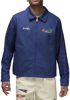 Jordan x SoleFly 聯名刺繡拉鍊外套 男款 藍色 亞洲限定版 FQ3805-410 Shop Jordan x SoleFly 聯名刺繡拉鍊外套 男款 藍色 亞洲限定版 FQ3805-410