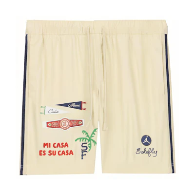 Jordan SoleFly FW23 Embroidered Logo Drawstring Casual Shorts Men’s Off-White. FQ3806-203
