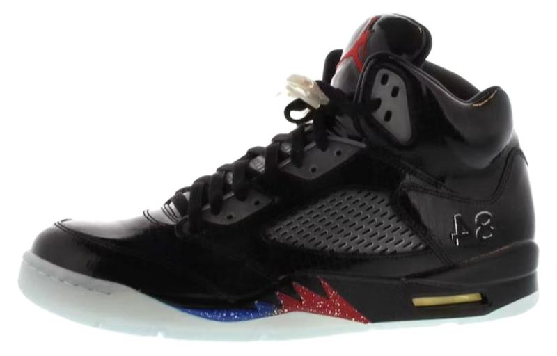 Buy 喬丹 Air Jordan 5 舒適 減震耐磨 高幫 復古籃球鞋 男款 黑色