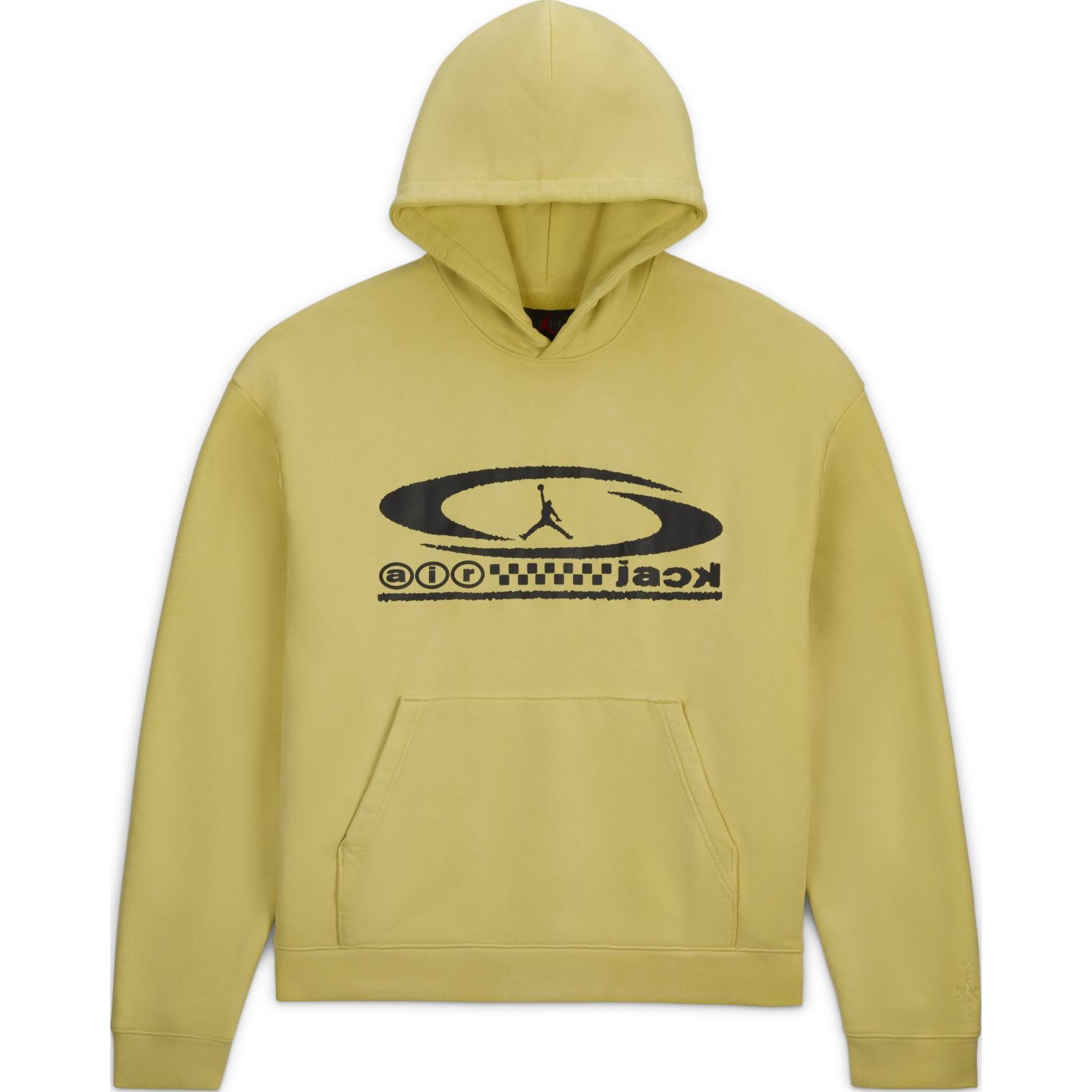 Order Jordan x Travis Scott Celery Green Logo Print Hoodie Outdoor FQ7822-308