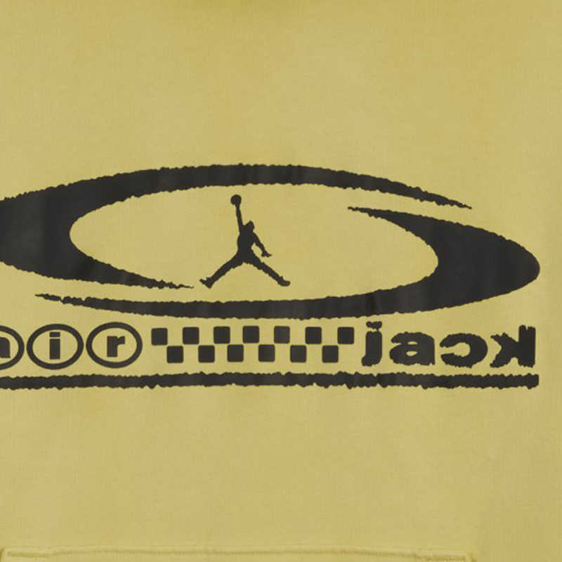 Sizing Jordan x Travis Scott Celery Green Logo Print Hoodie Outdoor FQ7822-308