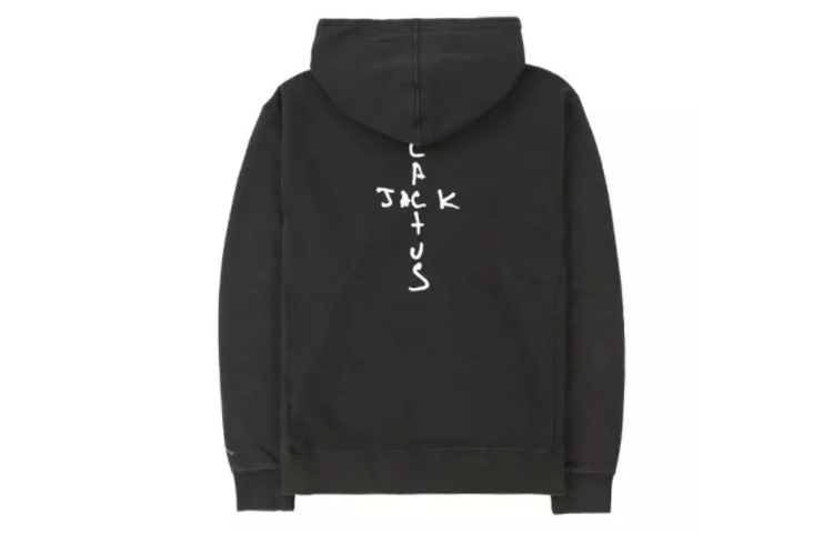 Lookbook Jordan x Travis Scott Hoodie Hitam Motif Api (Versi AS) CK4042-010