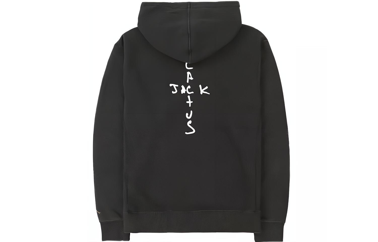 Lookbook Jordan x Travis Scott Flames College Logo Hoodie Hitam CK4039-010