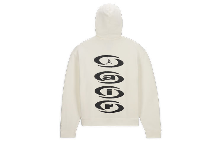 Lookbook Hoodie Jordan x Travis Scott Sail Warna Solid dengan Logo Print DZ5503-133