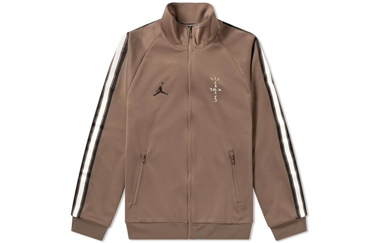Jordan x Travis Scott Logo Front Track Jacket US Release Brown CK4035-260