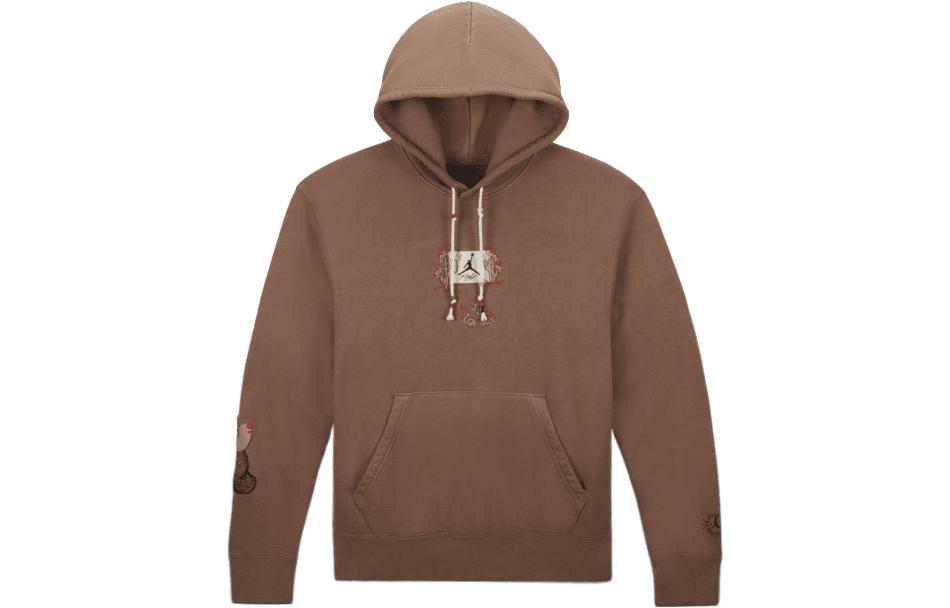 Jordan Travis Logo Hoodie Brown Asia Edition  Pullover. DO4094-256